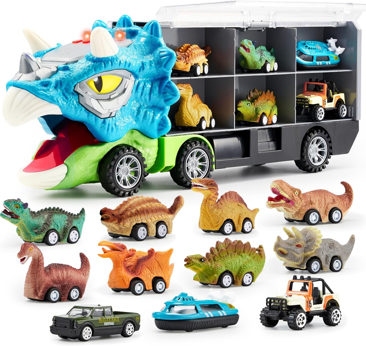 13 in 1 Dinosaur Toys for Kids 3-5, Triceraptor Dinosaur Truck